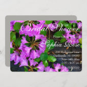 Roze Azalea bloemen, roestige achtertuin houtnerf Kaart (Voorkant / Achterkant)