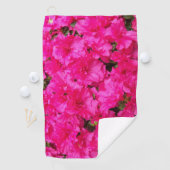 Roze Azalea Blooms Floral Golfhanddoek (Insitu)