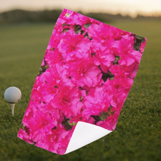 Roze Azalea Blooms Floral Golfhanddoek