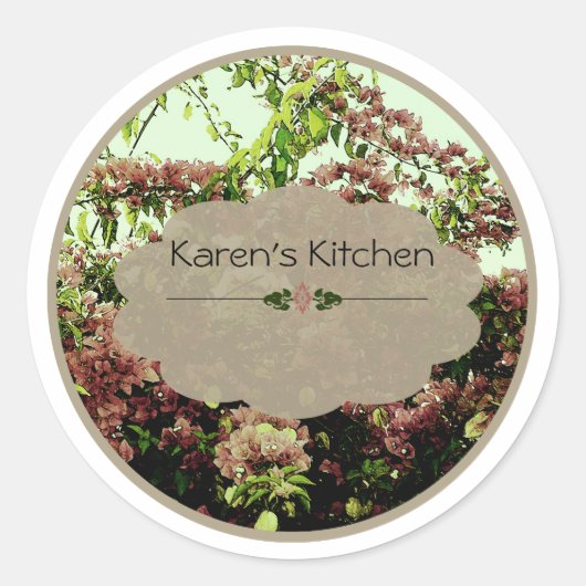 Roze Azalea kruidenpotje labels (Voorkant)