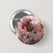 Roze Azalea Ronde Button 5,7 Cm (Voorkant /achterkant)