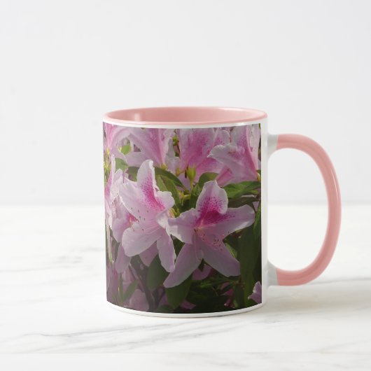 Roze Azalea Struik Spring Floral Mok (Rechts)