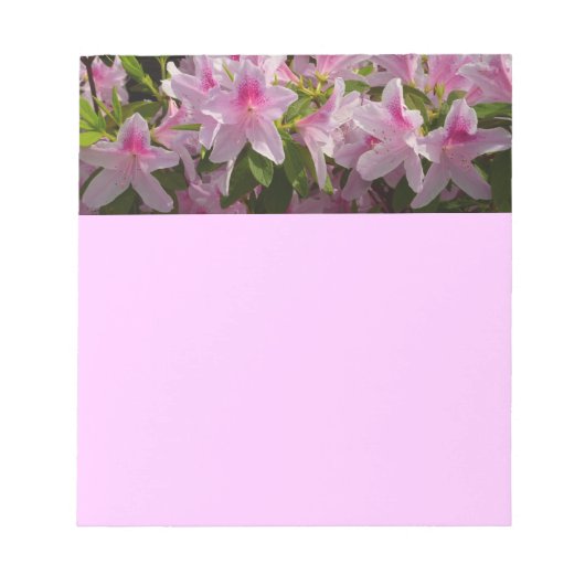 Roze Azalea Struik Spring Floral Notitieblok (Voorkant)