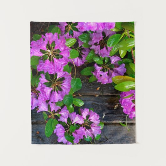 Roze Azaleasbloemen, bijtende hobbybostel Wandkleed (Voorkant)