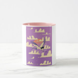 Roze Aziatische Kraanvogel Mok
