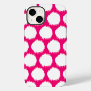 Roze Aziatische Moods Ikat Stippen Case-Mate iPhone 14 Hoesje