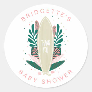 Roze Baby aan boord Hartelijk dank voor de klassie Ronde Sticker