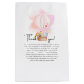 Roze Baby Animal Safari Hoog Stijgend Medium Cadeauzakje (Voorkant)