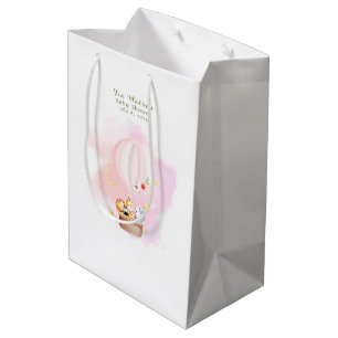 Roze Baby Animal Safari Hoog Stijgend Medium Cadeauzakje