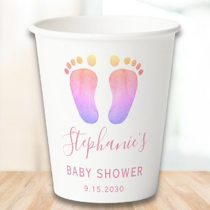 Roze Baby Baby shower Papieren Bekers