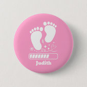 Roze Baby-belasting Ronde Button 5,7 Cm (Voorkant)