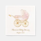Roze Baby Carriage Grandmillennial servet (Voorkant)