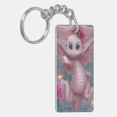 Roze Baby Dragon Sleutelhanger (Voorkant Links)