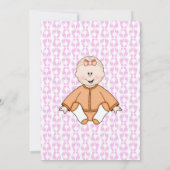 Roze Baby flesdouche Kaart (Achterkant)