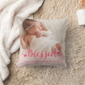Roze Baby geboorte Foto Keepomwille Pillow Kussen (Deken)