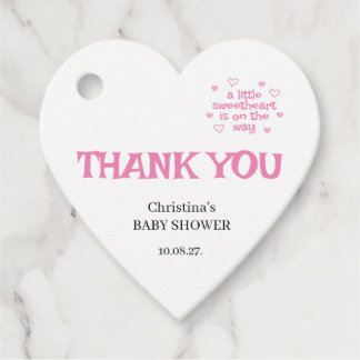 Roze Baby Girl Baby shower Bedankjes Labels