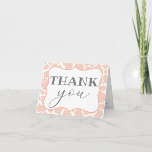 Roze Baby Girl Giraffe Bedankkaart
