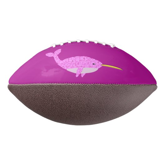 Roze Baby Girl Narwhal American Football (Gedraaid 270)