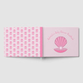 Roze Baby Girl Oyster shell en Pearl Baby shower Gastenboek (Volledig)