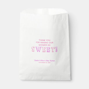 Roze Baby Girl Shower Sweet Snoep Buffet Bedankzakje