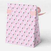 Roze Baby Girl Stork Baby shower Bedankdoosjes (Achterkant)