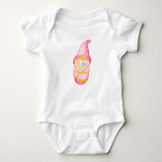 Roze baby Gnome Meisje Waterverf Romper