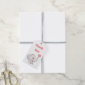 Roze Baby Hartelijk dank Cadeaulabel (Met Touw)