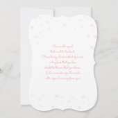 Roze Baby, het is een meisje Baby shower Kaart (Achterkant)