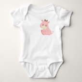 Roze Baby Hippo Romper (Voorkant)