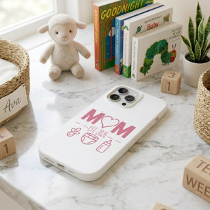 Roze Baby Iconen Moeder Jaar Lettering Ontwerp T-shirt