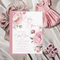 Roze Baby in Bloom Floral Modern Baby shower