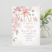 Roze Baby in Bloom Flowers Meisje Baby shower (Staand voorkant)
