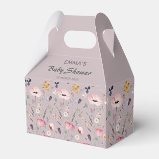 Roze Baby in Bloom Wildflower Baby shower Bedankdoosjes