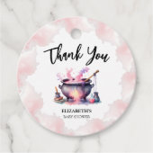 Roze Baby is Brouwen Baby shower Dank u Bedankjes Labels (Voorkant)