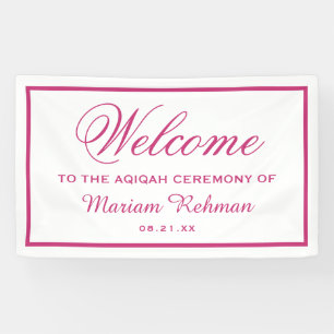 Roze Baby Meisje Aqiqah Spandoek