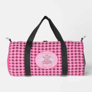 Roze Baby Meisje Bijen Custom Luiertas Plunjezak