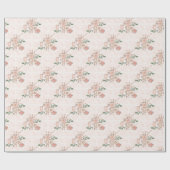 Roze Baby Meisje Blokken en Schoenen Cadeaupapier (Vlak)