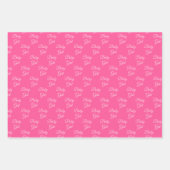  Roze Baby Meisje Fox Baby shower Patterned Inpakpapier Vel (Voorkant 2)
