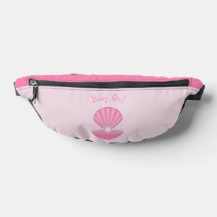 Roze Baby Meisje Oyster shell en Pearl Custom Heuptasje