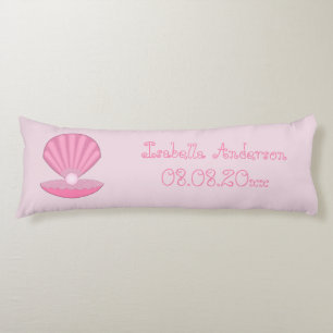Roze Baby Meisje Oyster shell en Pearl Custom Lichaamskussen