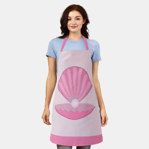 Roze Baby Meisje Oyster shell en Pearl Schort