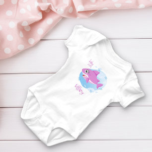 Roze Baby Meisje Shark Romper