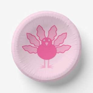 Roze Baby Meisje Thanksgiving Turkije Papieren Kommen