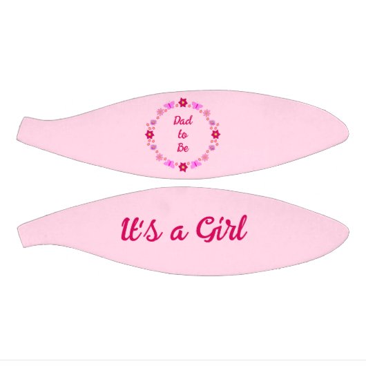 Roze Baby Meisje Vlinders en Bloemen Custom Basketbal (Panelen)