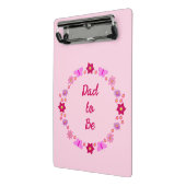 Roze Baby Meisje Vlinders en Bloemen Custom Mini Klembord (Angled2)