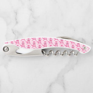  roze baby meisje vos patroon kurkentrekker