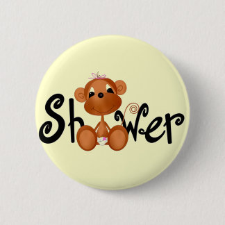 Roze Baby Monkey Button