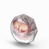 Roze Baby-naam Fotoblokken (Rechts)