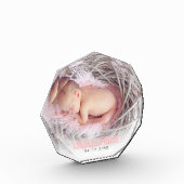 Roze Baby-naam Fotoblokken (Links)