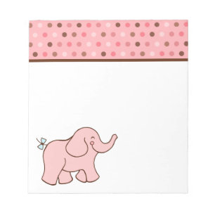 Roze Baby Olifant Notitieblok